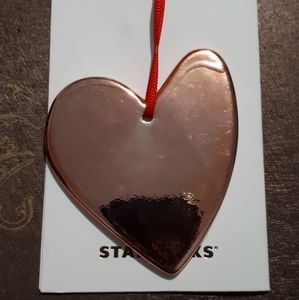 Starbucks 2018 rose gold heart ornament